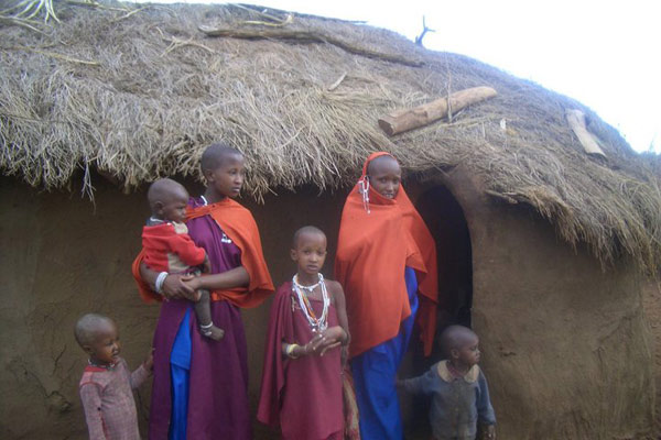 Maasai family in Tanzania