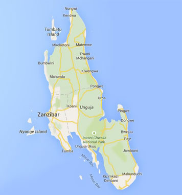 Zanzibar map